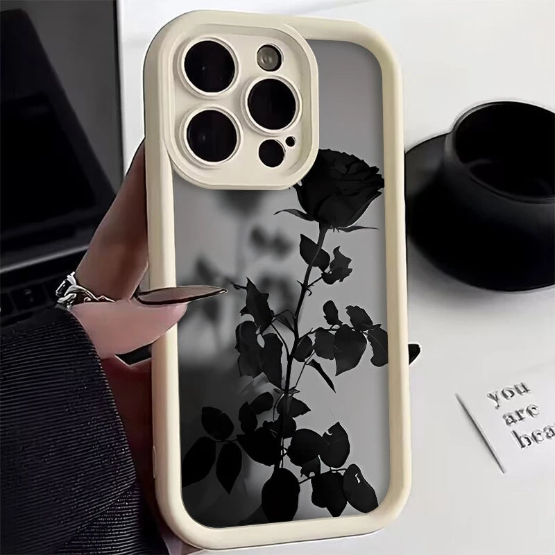 Tech Case Noir Rose™ Minimalist Black Rose Case –iPhone Series