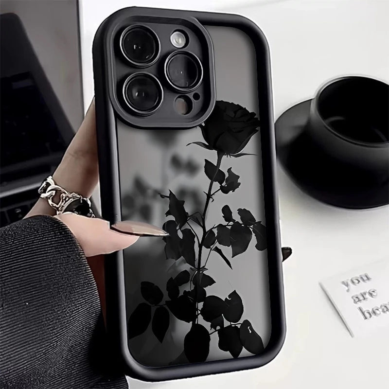 Tech Case Noir Rose™ Minimalist Black Rose Case –iPhone Series