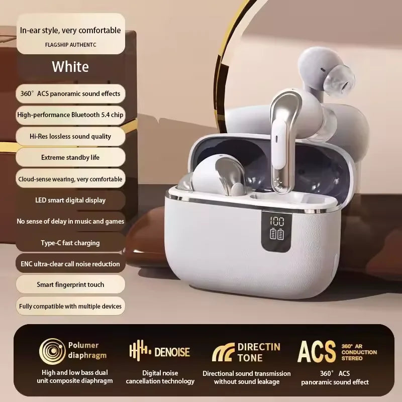 SONY Wireless Earphone Hi-Res Audio Noise Cancelling Bluetooth 5.3 Earbuds Hifi Headphones with Charging Case for IPhone iPad