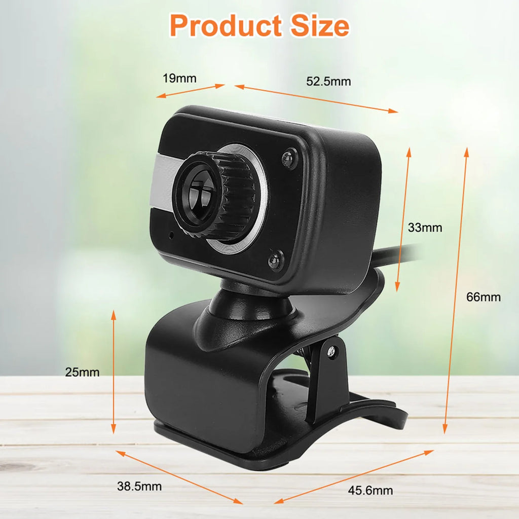Tech Cam Mini™ USB Webcam w/ Mic – 360° Rotation & Night Vision