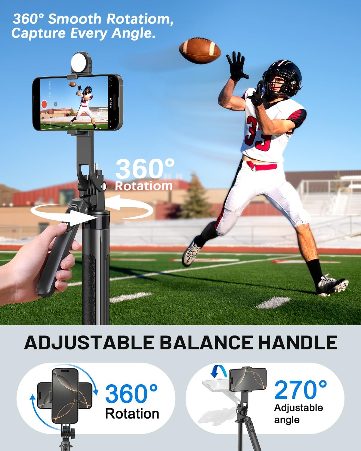 Tech VlogPro™ Creator Kit – 71” Tripod, Light, Remote & Mic