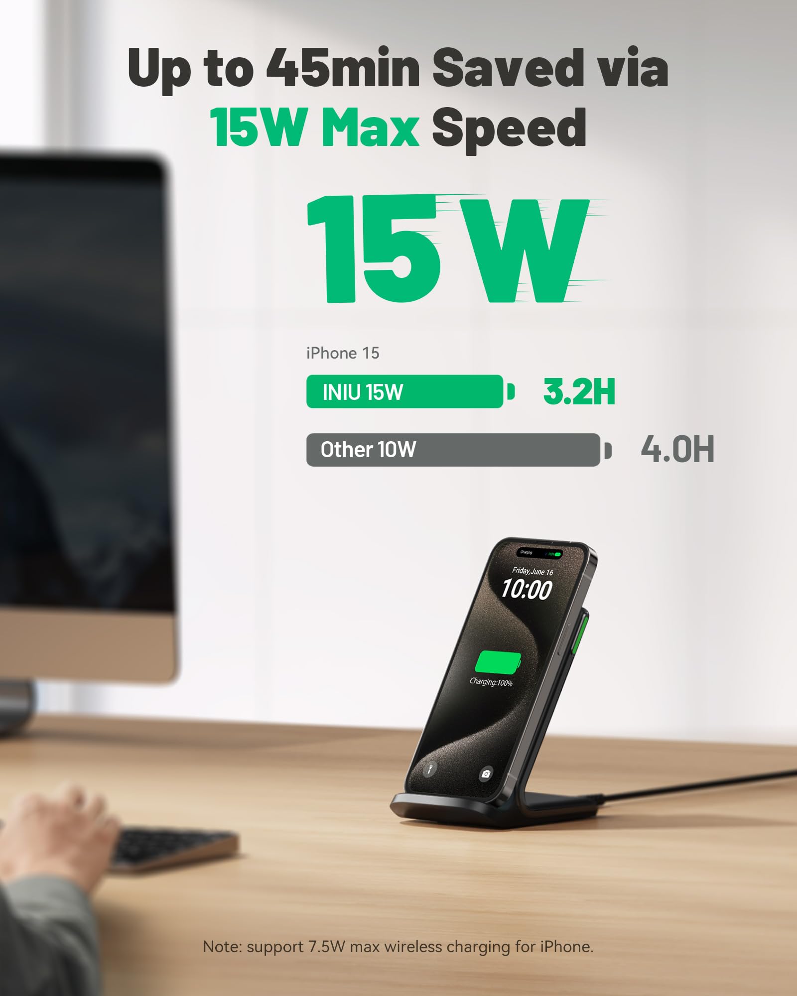 Tech Charge Pro™ 15W Fast Wireless Charging Pad – Qi Certified