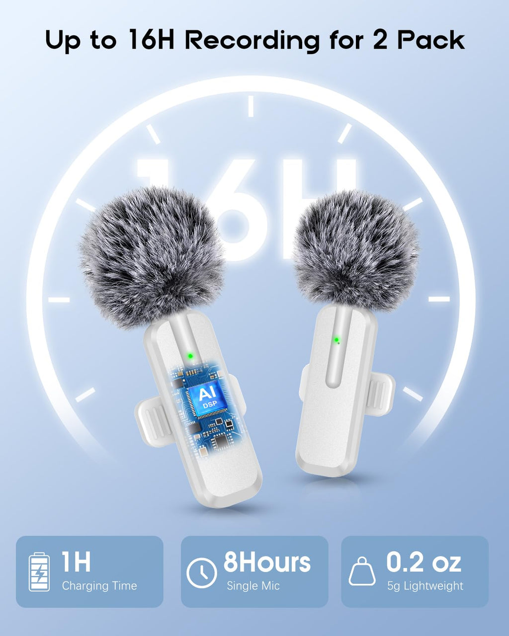Tech MicroPro™ Wireless Mini Mic (2-Pack)