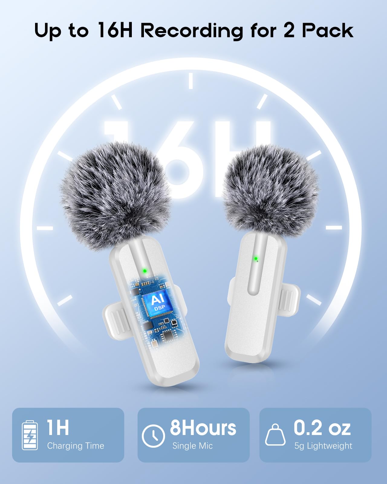 Tech MicroPro™ Wireless Mini Mic (2-Pack)
