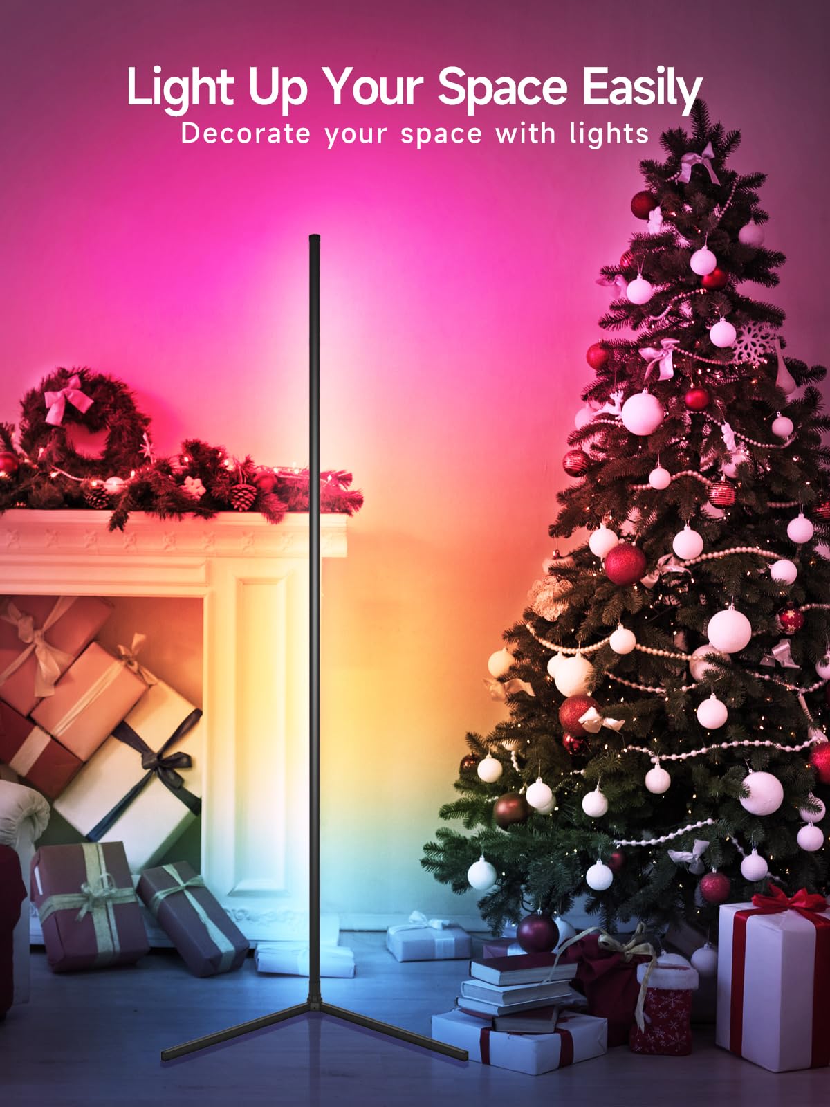 Tech Glow Corner™ RGB Corner Floor Lamp – Smart App & Music Sync