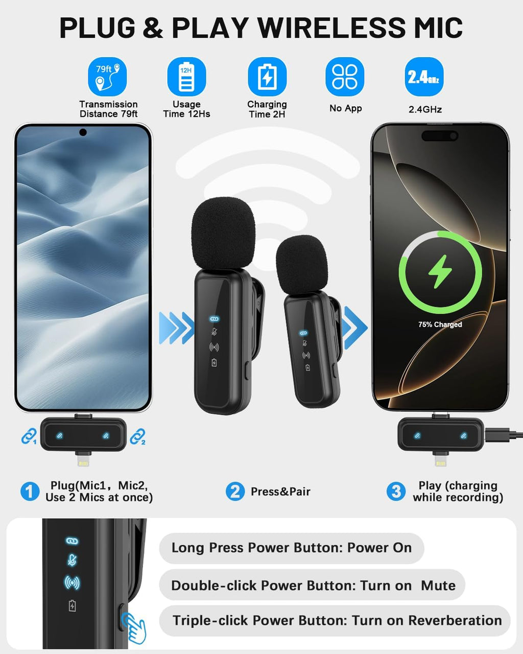 Tech VlogPro™ Creator Kit – 71” Tripod, Light, Remote & Mic