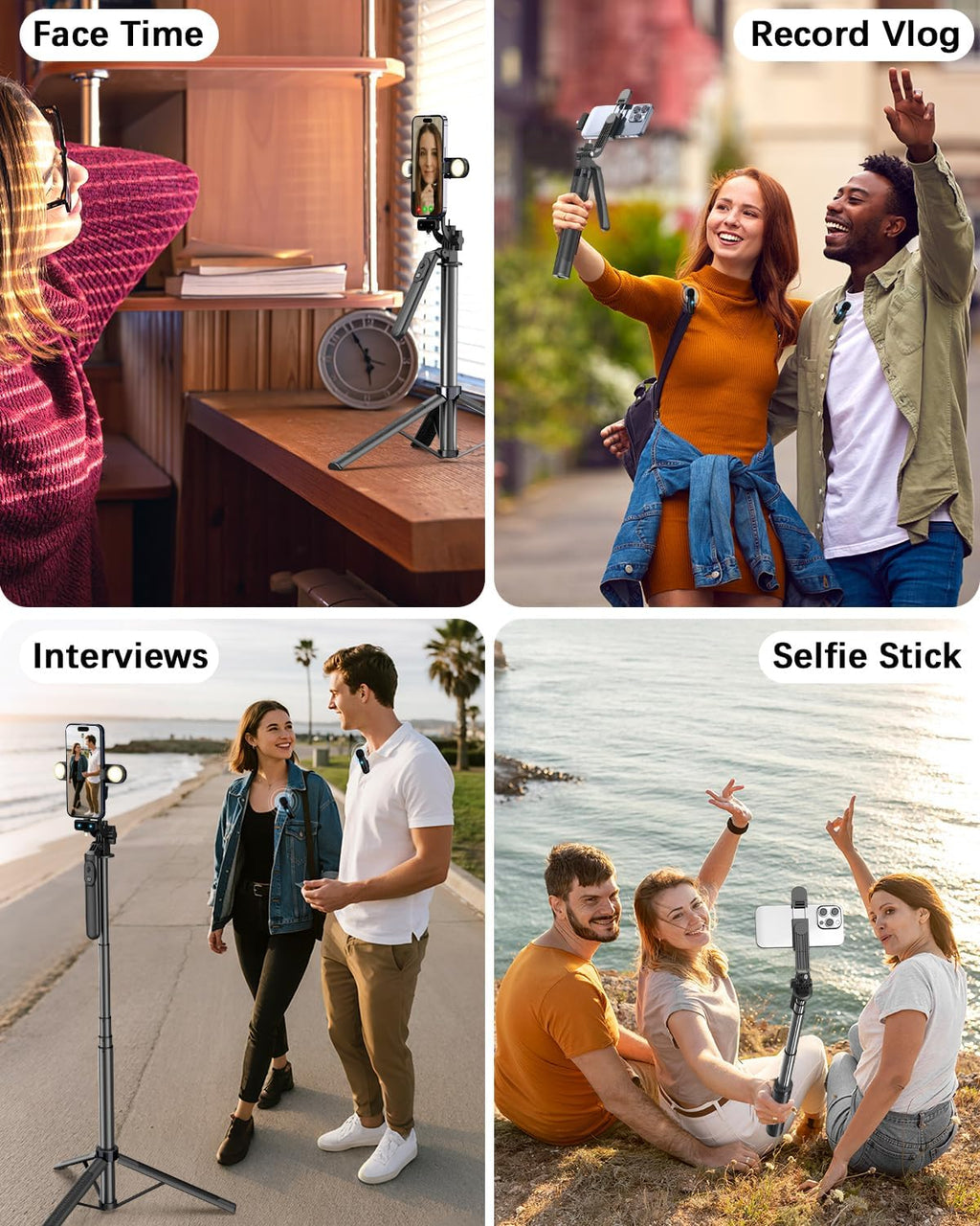 Tech VlogPro™ Creator Kit – 71” Tripod, Light, Remote & Mic