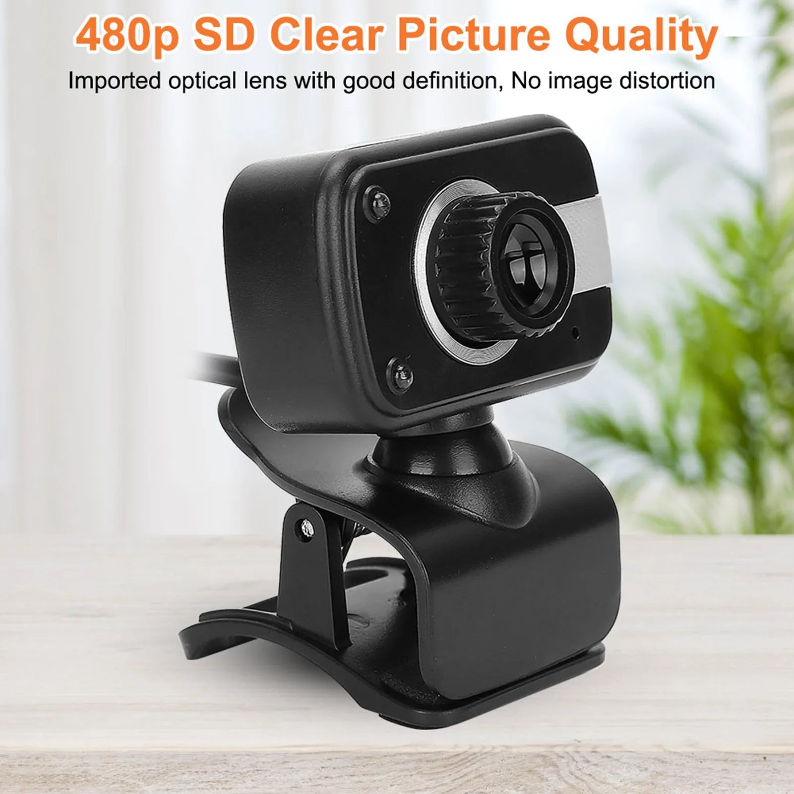 Tech Cam Mini™ USB Webcam w/ Mic – 360° Rotation & Night Vision