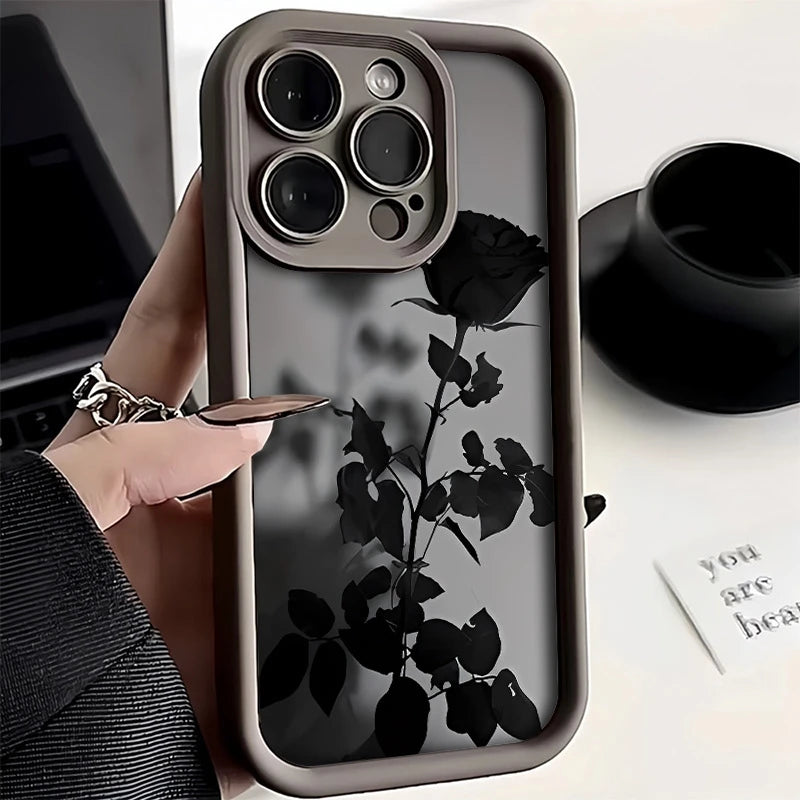 Tech Case Noir Rose™ Minimalist Black Rose Case –iPhone Series