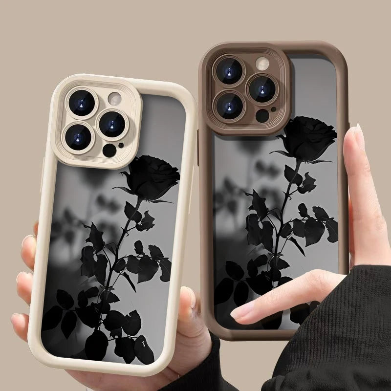 Tech Case Noir Rose™ Minimalist Black Rose Case –iPhone Series