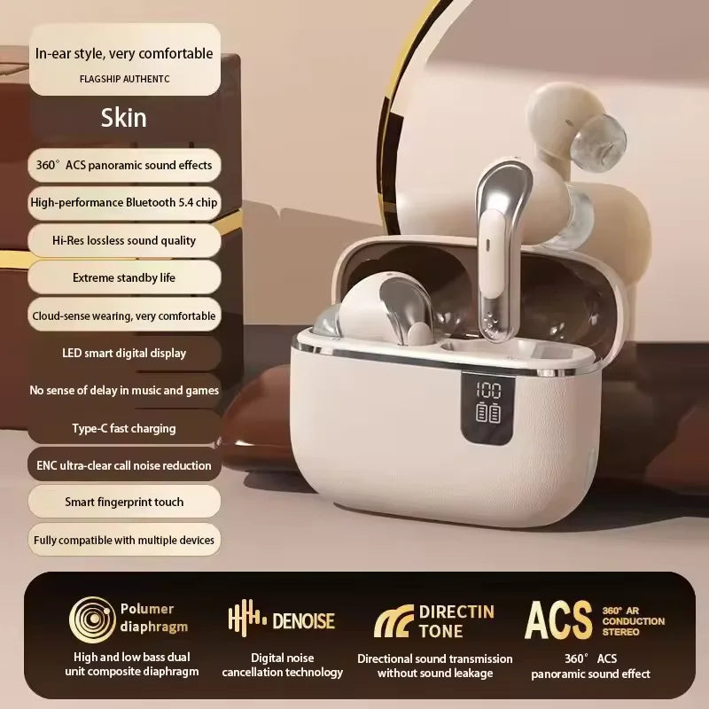 SONY Wireless Earphone Hi-Res Audio Noise Cancelling Bluetooth 5.3 Earbuds Hifi Headphones with Charging Case for IPhone iPad