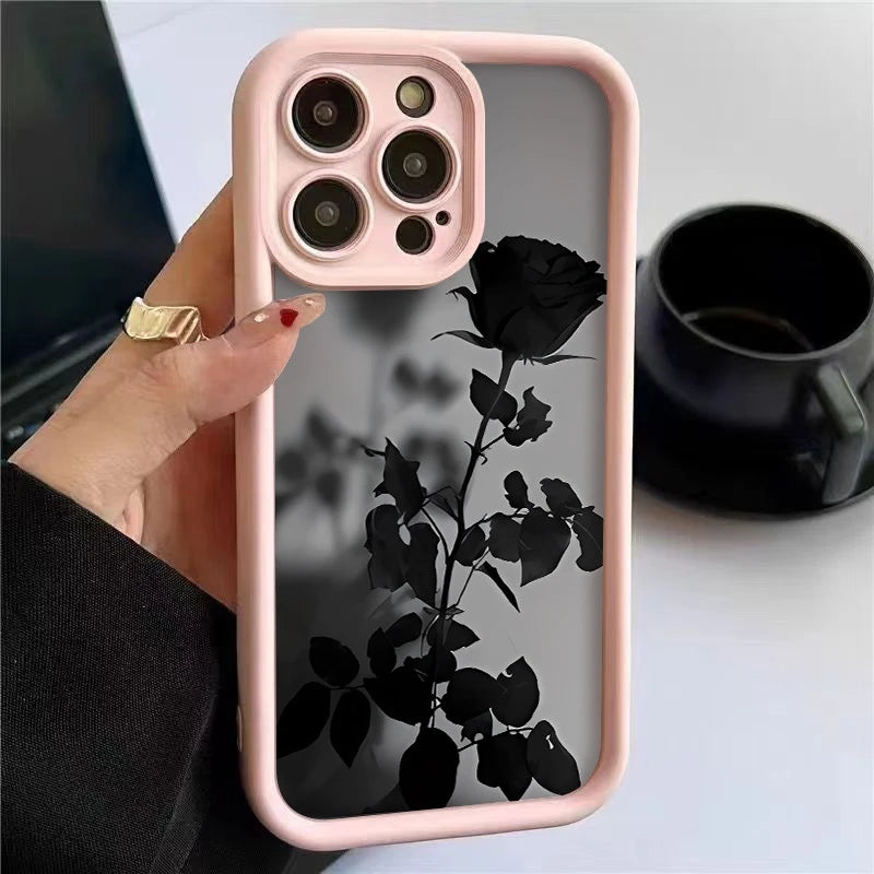 Tech Case Noir Rose™ Minimalist Black Rose Case –iPhone Series